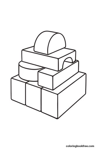 Building blocks, a free Other coloring page for Toddler