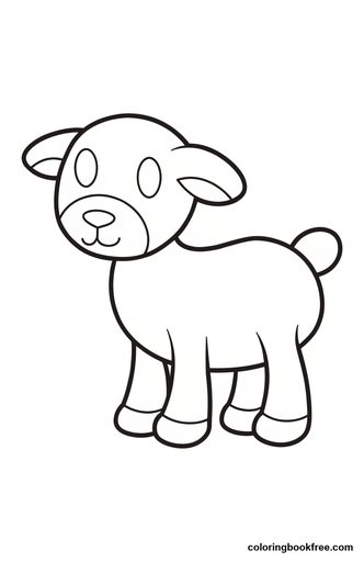 Lamb, a free Animals coloring page for Toddler