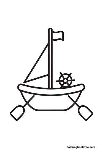 Sailboat, a free Vehicles coloring page for Toddler