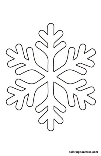 Snowflake, a free Nature coloring page for Toddler