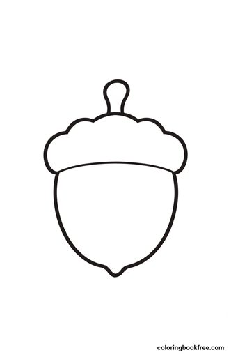 Acorn, a free Nature coloring page for Toddler