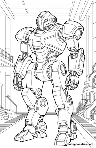 Sci-fi mecha, a free Stories coloring page for Teens