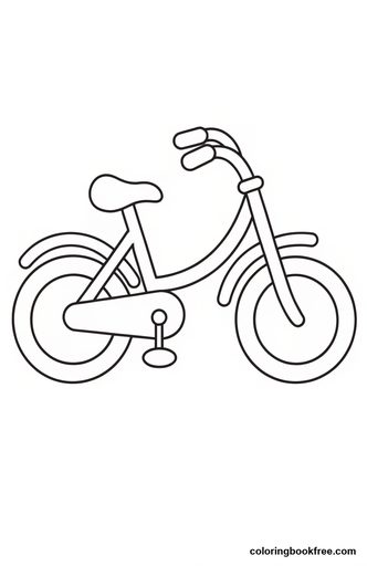 Toy bike, a free Vehicles coloring page for Toddler