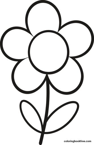 Flower, a free Nature coloring page for Toddler