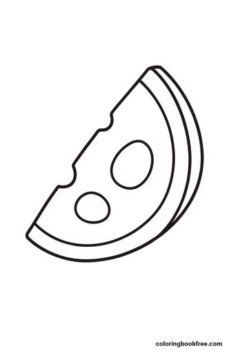 Watermelon, a free Food coloring page for Toddler
