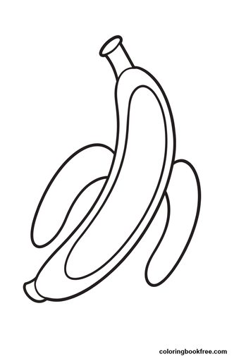 Banana, a free Food coloring page for Toddler