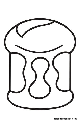 Bread loaf, a free Food coloring page for Toddler