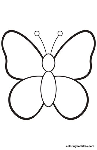 Butterfly, a free Animals coloring page for Toddler