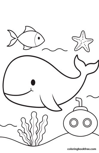 Under the sea, a free Animals coloring page for Kids