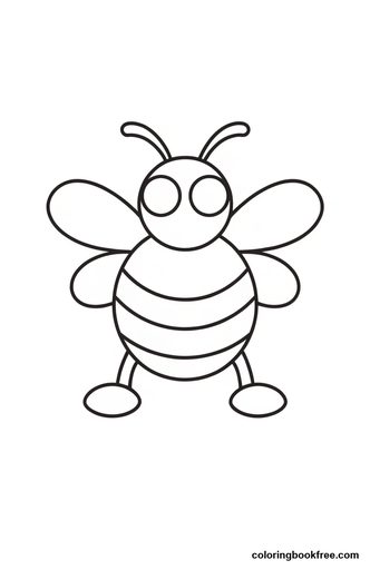 Bee, a free Animals coloring page for Toddler