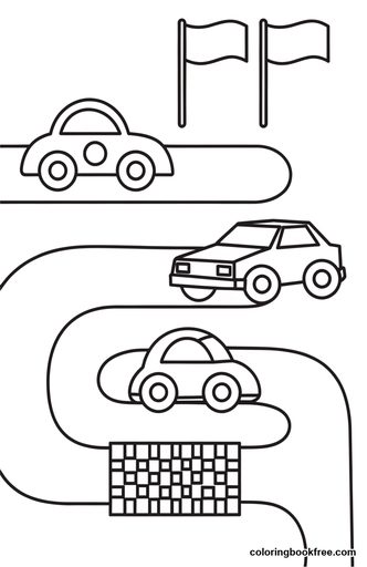 Race cars, a free Vehicles coloring page for Kids