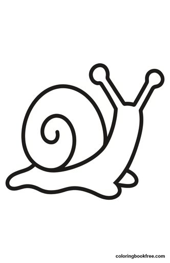 Snail, a free Animals coloring page for Toddler