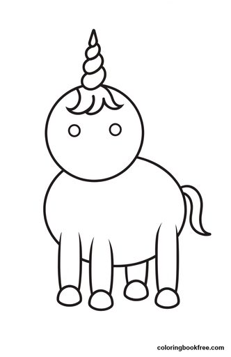 Little unicorn, a free Stories coloring page for Toddler
