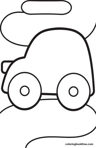 Toy car, a free Vehicles coloring page for Toddler