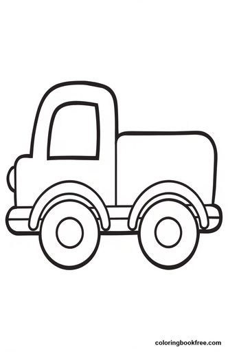 Toy truck, a free Vehicles coloring page for Toddler