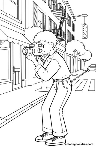 Film camera, a free People coloring page for Teens