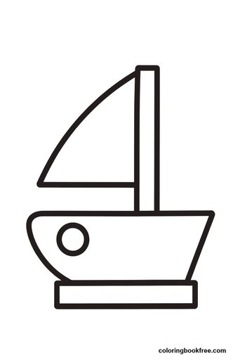 Toy boat, a free Vehicles coloring page for Toddler