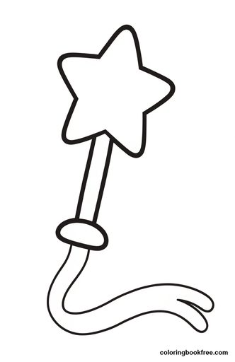 Magic wand, a free Stories coloring page for Toddler