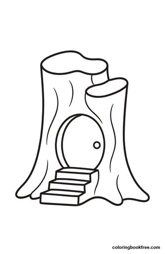Fairy door, a free Stories coloring page for Toddler