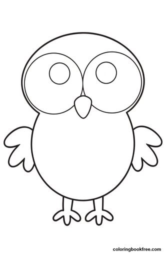Little owl, a free Animals coloring page for Toddler