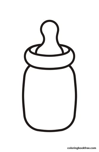 Milk bottle, a free Food coloring page for Toddler