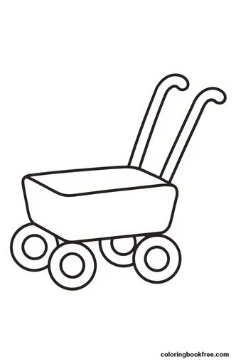 Wagon, a free Vehicles coloring page for Toddler