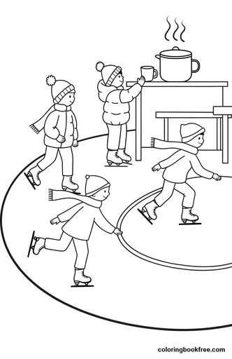 Ice rink, a free People coloring page for Kids
