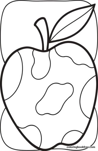 Big apple, a free Food coloring page for Toddler