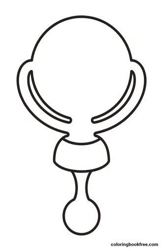 Rattle, a free People coloring page for Toddler