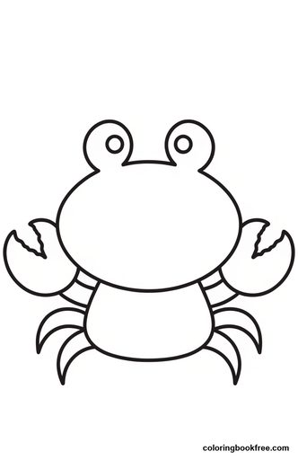 Crab, a free Animals coloring page for Toddler