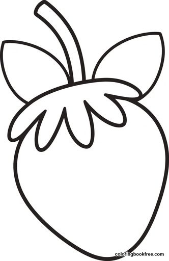 Strawberry, a free Food coloring page for Toddler