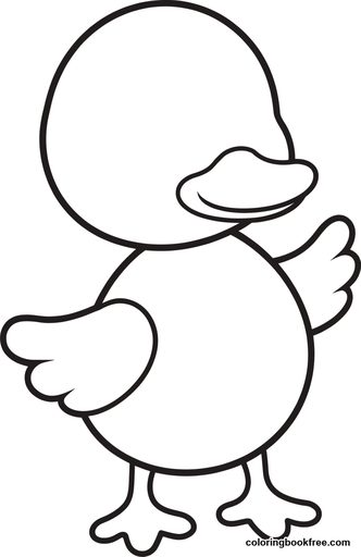 Duckling, a free Animals coloring page for Toddler