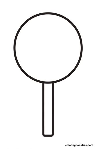 Lollipop, a free Food coloring page for Toddler