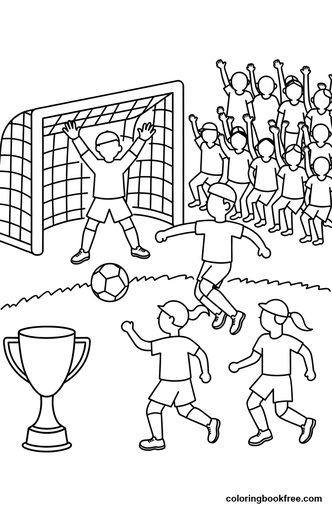 Soccer final, a free People coloring page for Kids