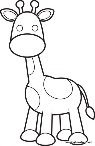 Giraffe, a free Animals coloring page for Toddler