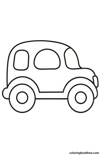Toy bus, a free Vehicles coloring page for Toddler