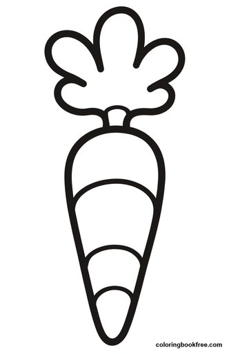 Carrot, a free Food coloring page for Toddler