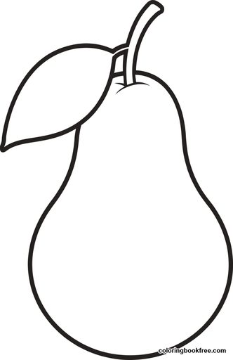 Pear, a free Food coloring page for Toddler