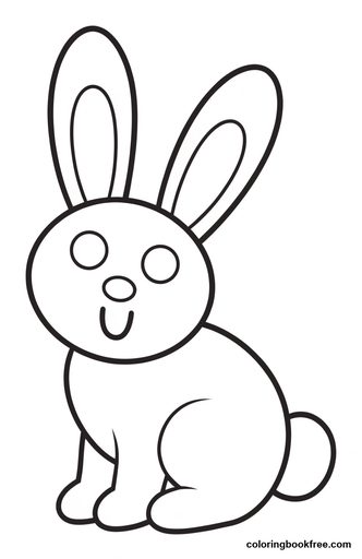 Bunny, a free Animals coloring page for Toddler