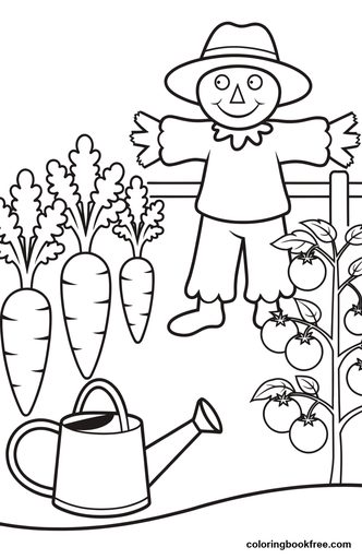 Vegetable patch, a free Food coloring page for Kids