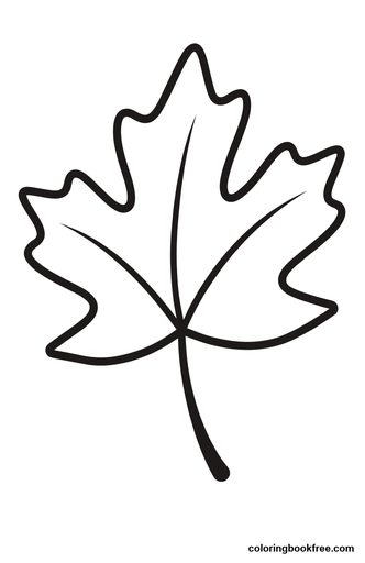 Maple leaf, a free Nature coloring page for Toddler