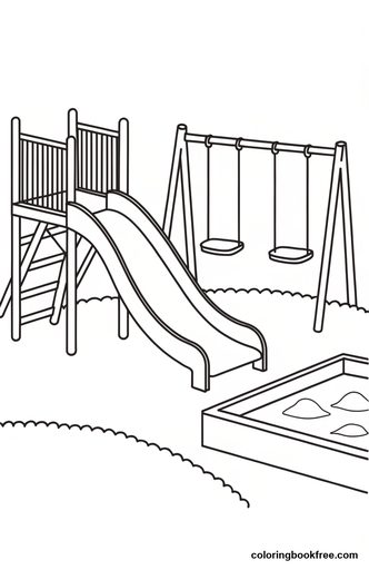 Playground, a free People coloring page for Kids
