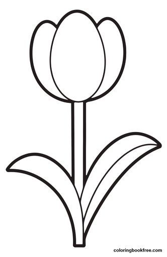 Tulip, a free Nature coloring page for Toddler