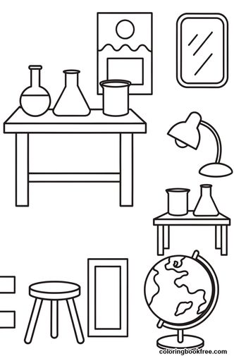Science lab, a free Other coloring page for Kids