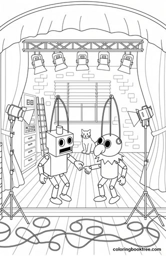 Paper theater, a free Stories coloring page for Teens