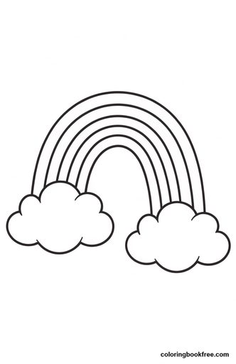 Rainbow, a free Nature coloring page for Toddler