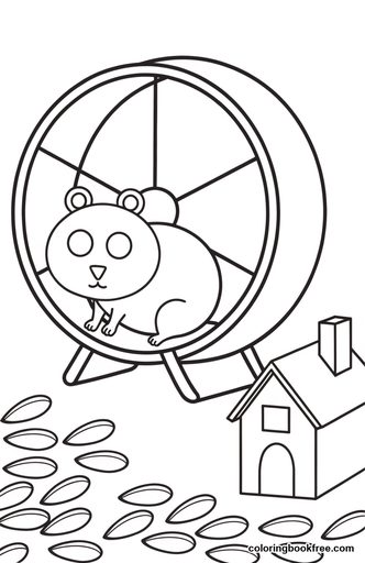 Hamster wheel, a free Animals coloring page for Kids