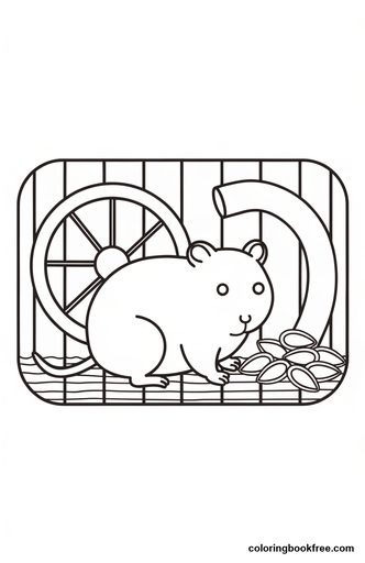 Hamster home, a free Animals coloring page for Kids