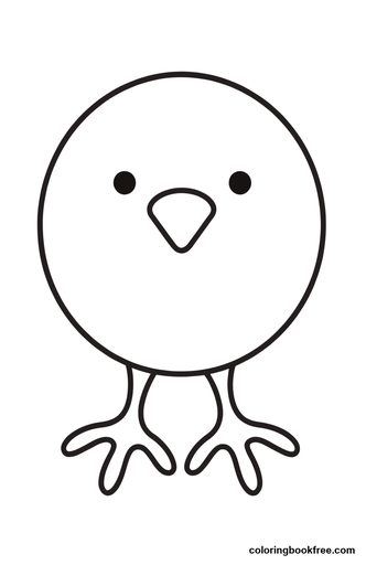 Chick, a free Animals coloring page for Toddler