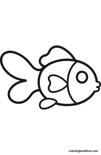 Goldfish, a free Animals coloring page for Toddler